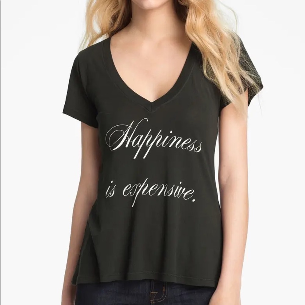 Wildfox 'Happiness Is Expensive' Graphic Tee